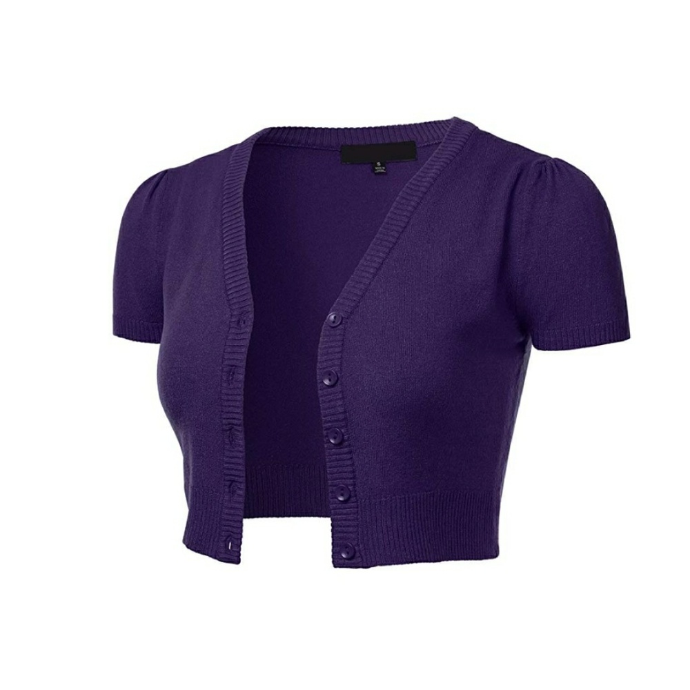 FLORIA NEW Womens Solid Button Down Cardigan